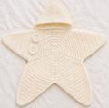 Crocheted Starfish Baby Cocoon with Hood